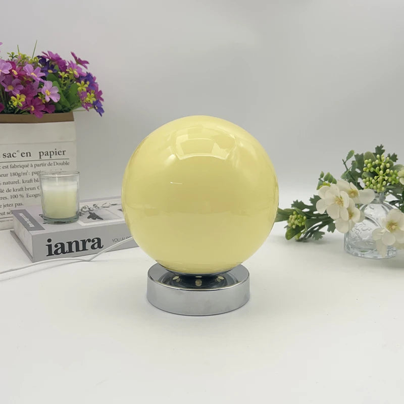 Lampe de Table en Verre USB - Style Murano Contemporain