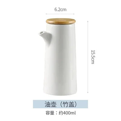 Salière et Sucrier en Céramique Blanche avec Cuillère