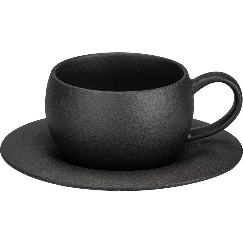Set Tasse et Assiette en Céramique Style Japonais Minimaliste