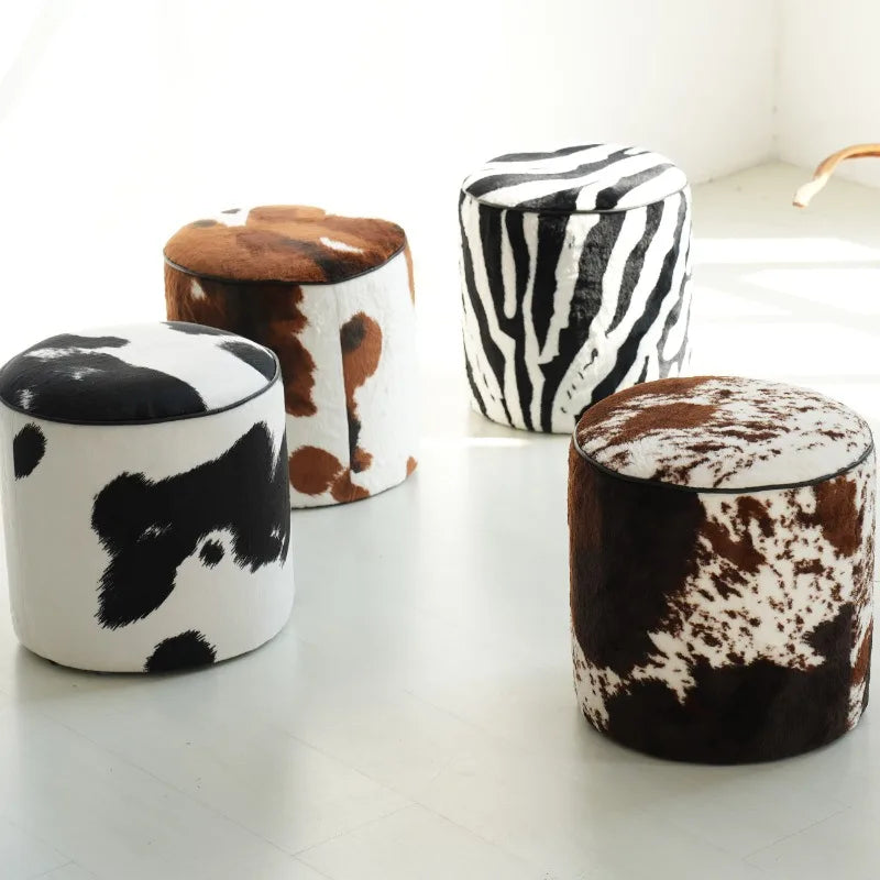 Pouf Repose-Pieds en Bois - Design Moderne Minimaliste