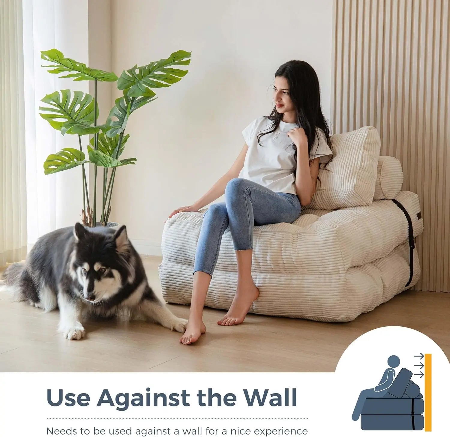 Chaise Pliante Convertible en Lit - Fauteuil Modulable