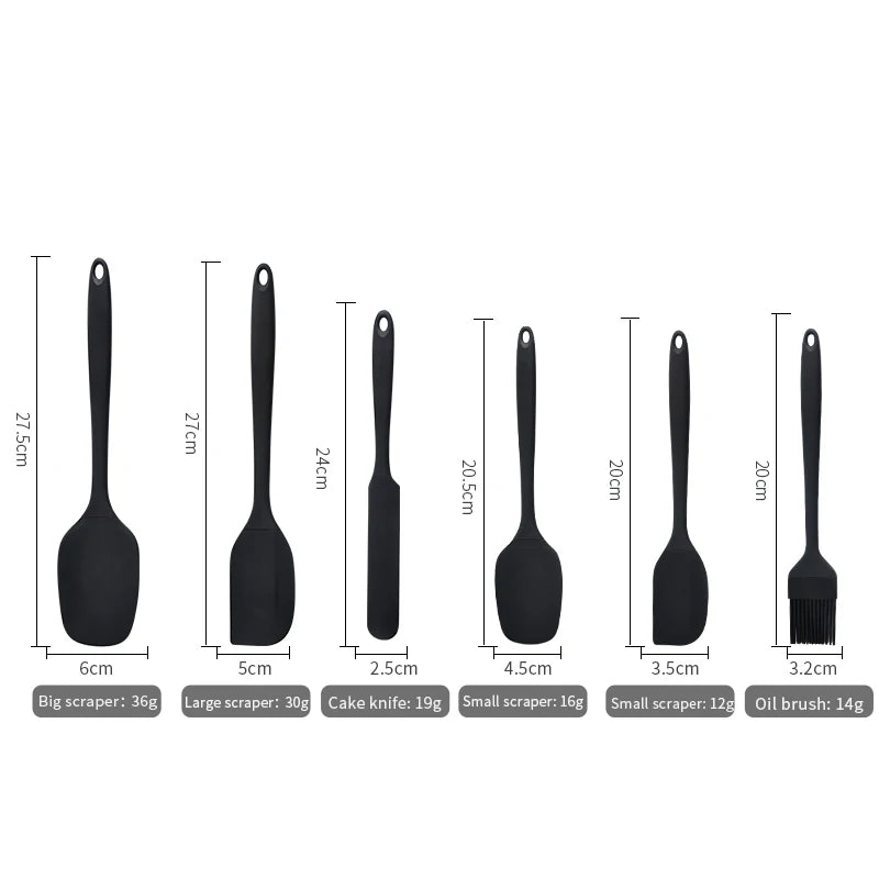 Ensemble Ustensiles de Pâtisserie en Silicone 6 Pièces