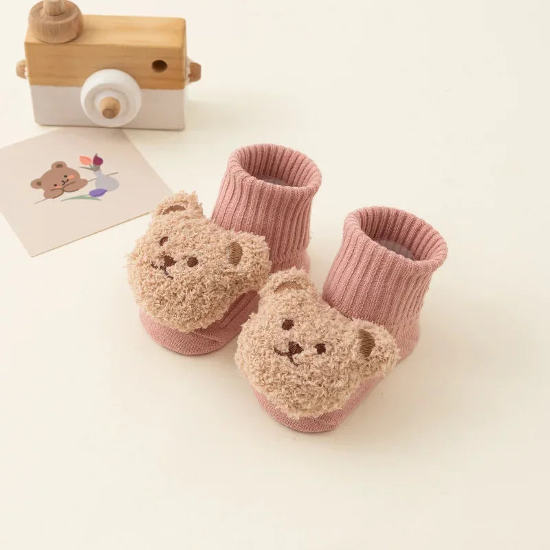 Chaussettes Bébé Hiver Motif Ourson Épaisses