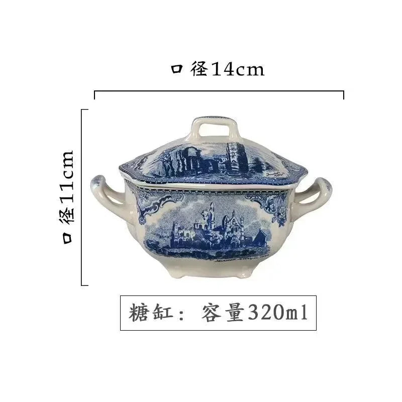 Assiette en Céramique Motif Château Bleu Palace