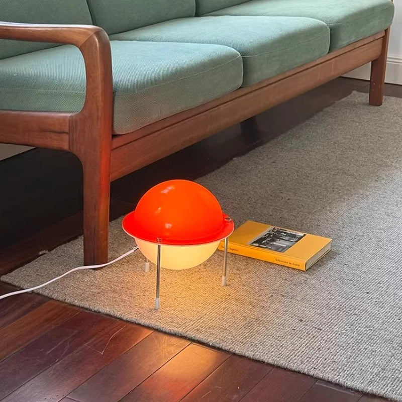 Lampe de Table Bauhaus Orange en Acrylique - LED USB