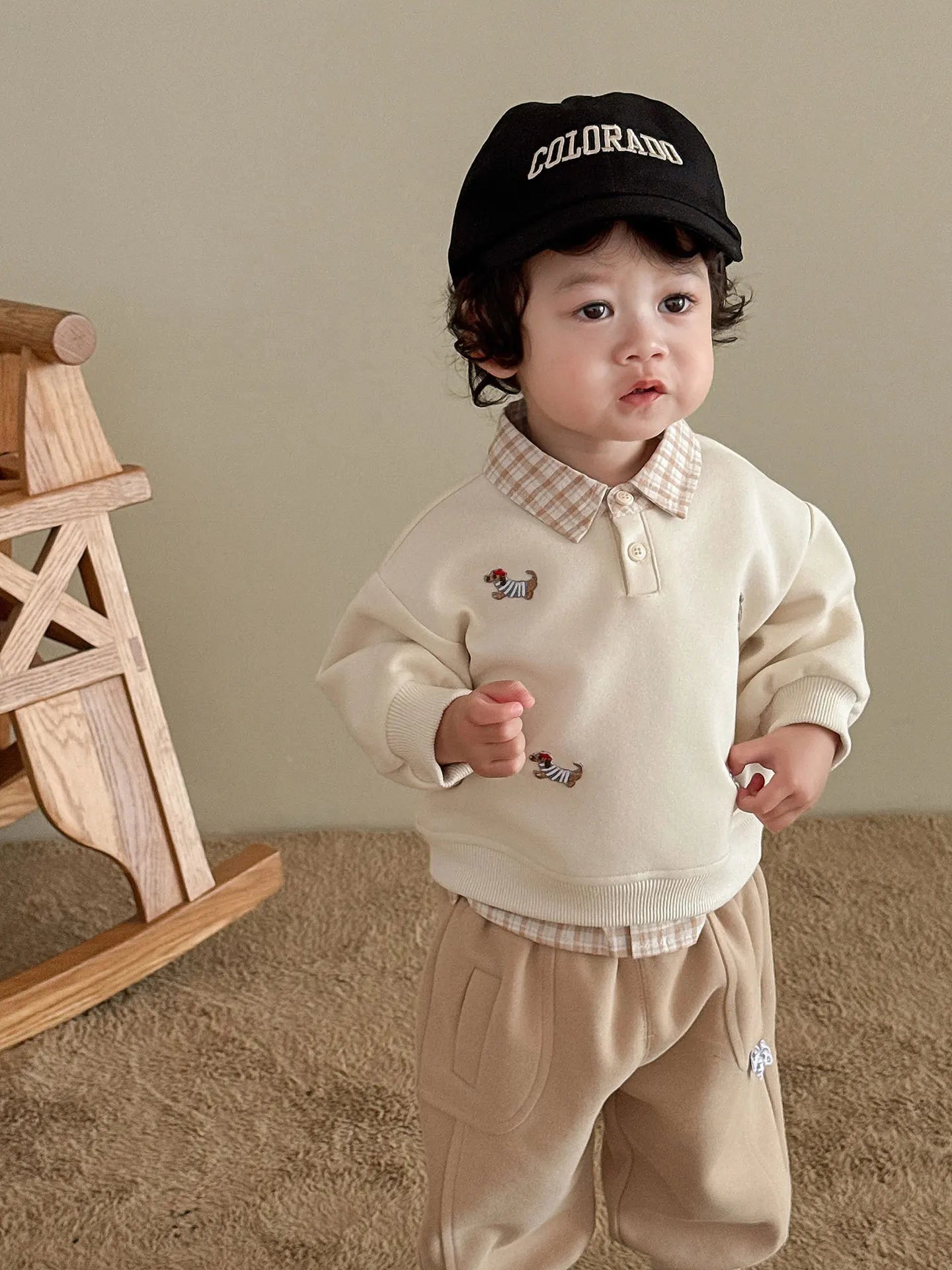 Pull Enfant Motif Cartoon Bicolore