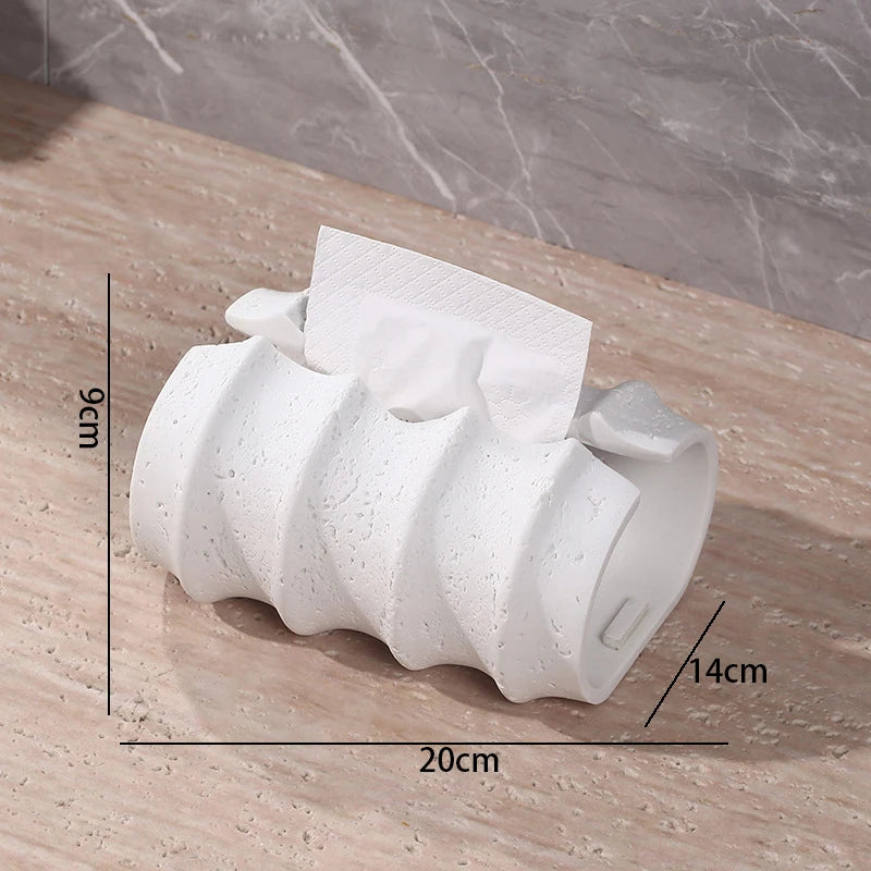 Vertical Tissue Box – Cream Luxe Style