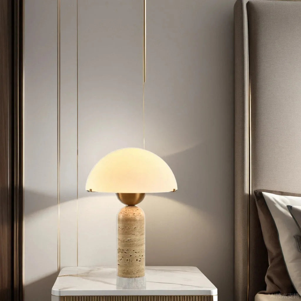 Lampe de Table Travertin Nordique Rétro Style Américain