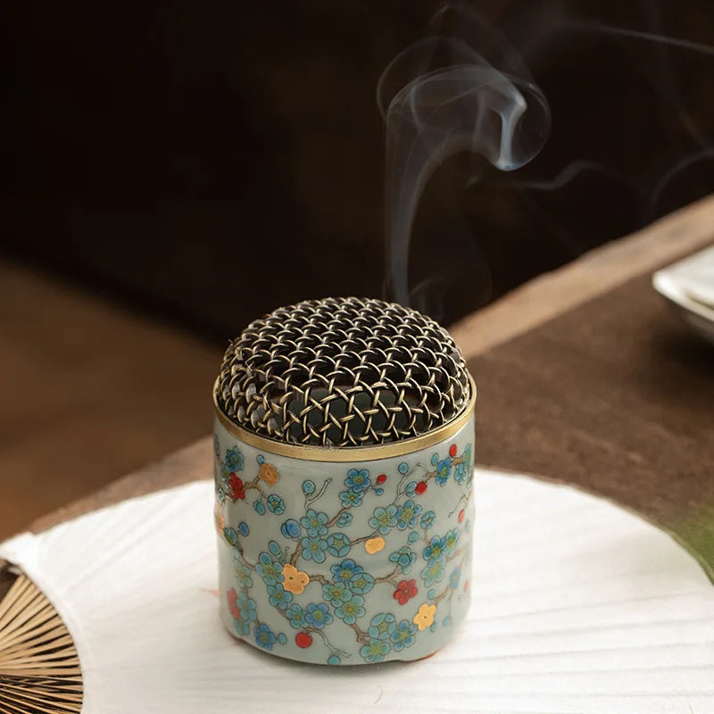 Brûle-Encens en Céramique Style Ru - Diffuseur d'Arômes