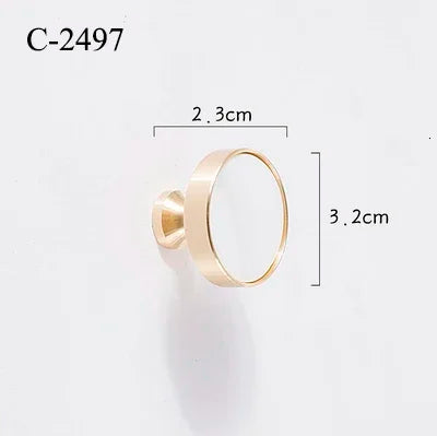 Natural Stone & Brass Knob – Cabinet Hardware