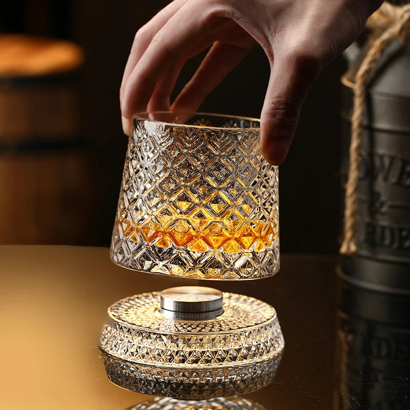 Verre à Whisky Rotatif à Base Tournante 360 Degrés