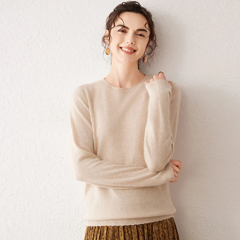 Pull Femme 100% Cachemire Basique