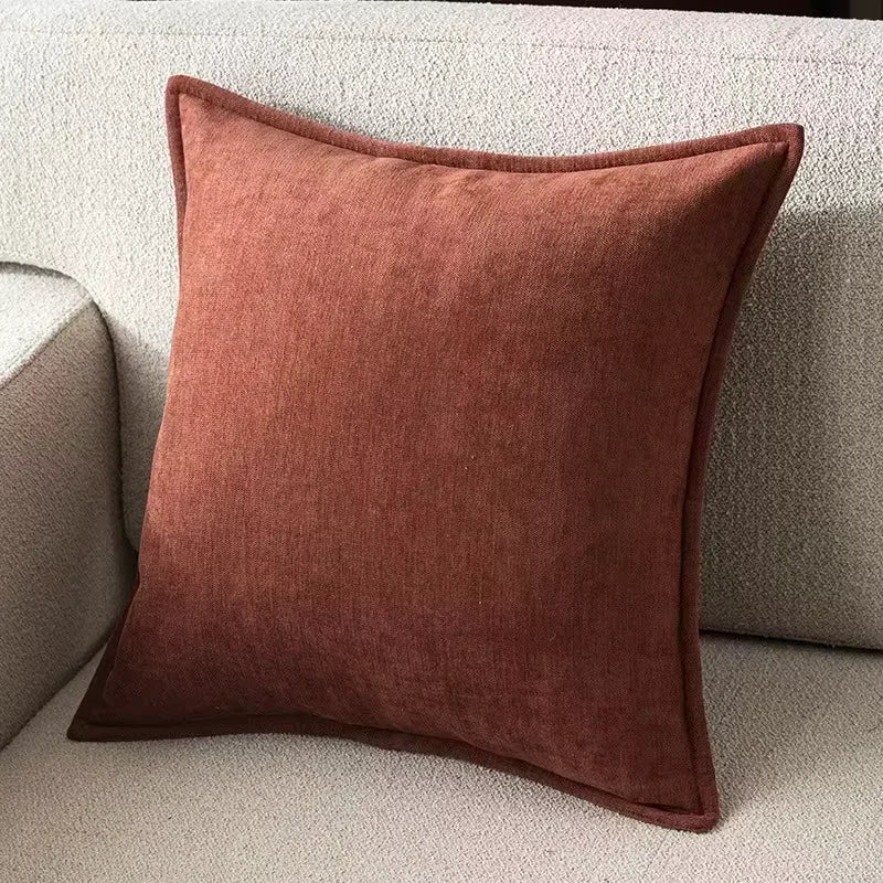 Housse de Coussin Chenille Rétro - Design Élégant