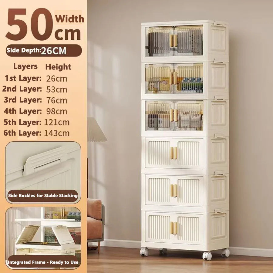 Meuble de Rangement Multi-Niveaux Sans Montage