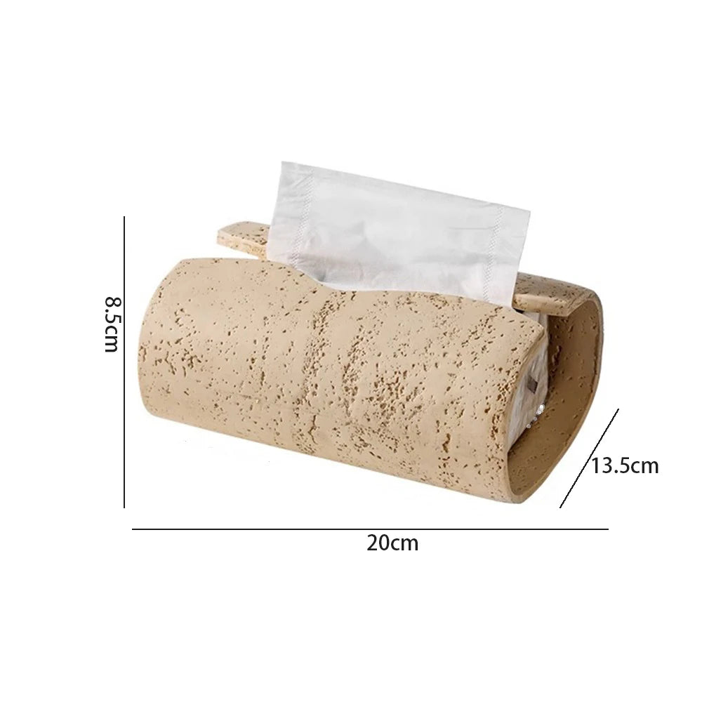 Vertical Tissue Box – Cream Luxe Style