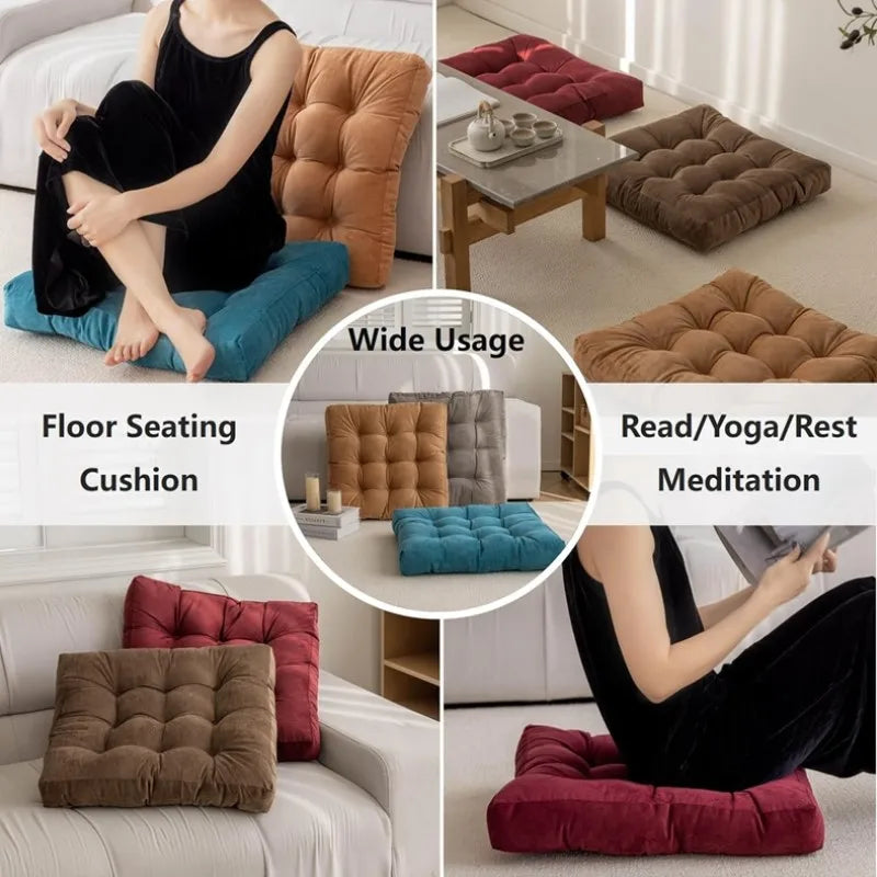 Coussin de Sol Carré Matelassé - Méditation et Détente