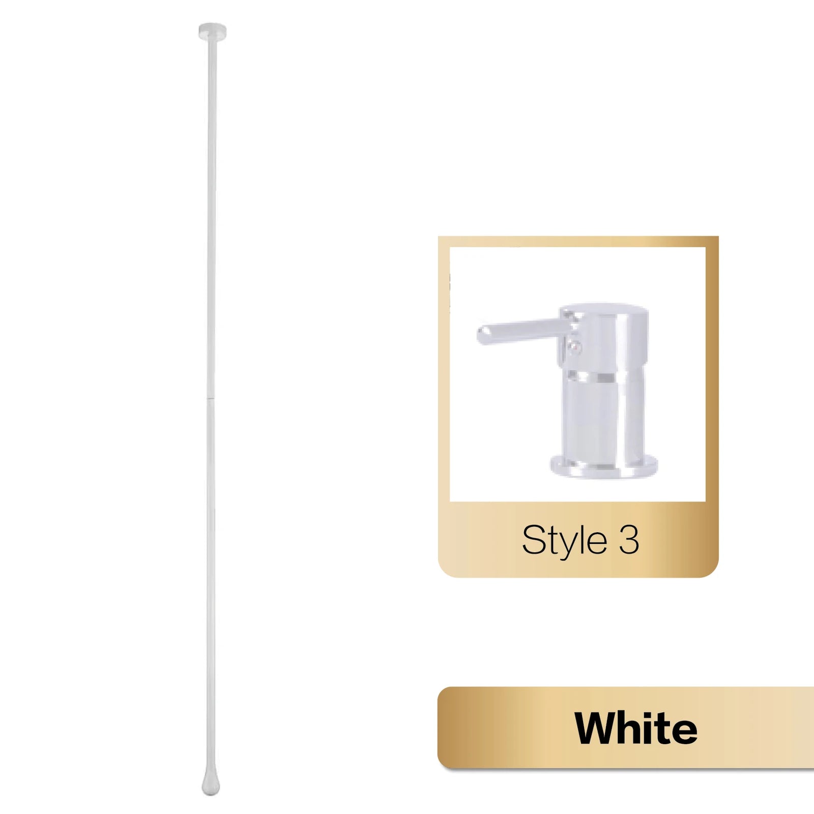 Robinet de Salle de Bain Or Brossé Double Commande Plafond