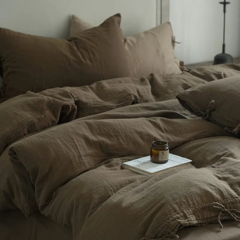 Parure de Lit en Gaze de Coton 3 Pièces