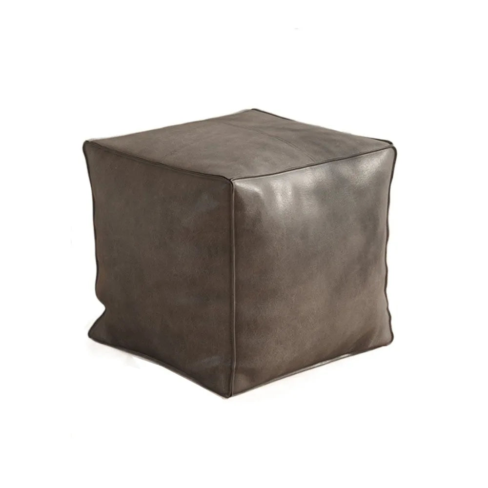 Pouf de Rangement en Cuir PU - Style Nordique Empilable
