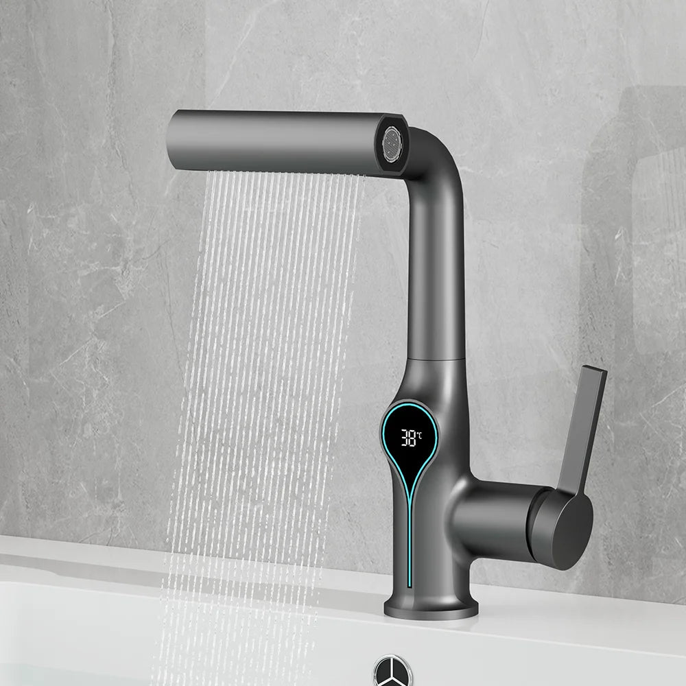 Robinet de Lavabo Cascade Écran Digital Élévateur