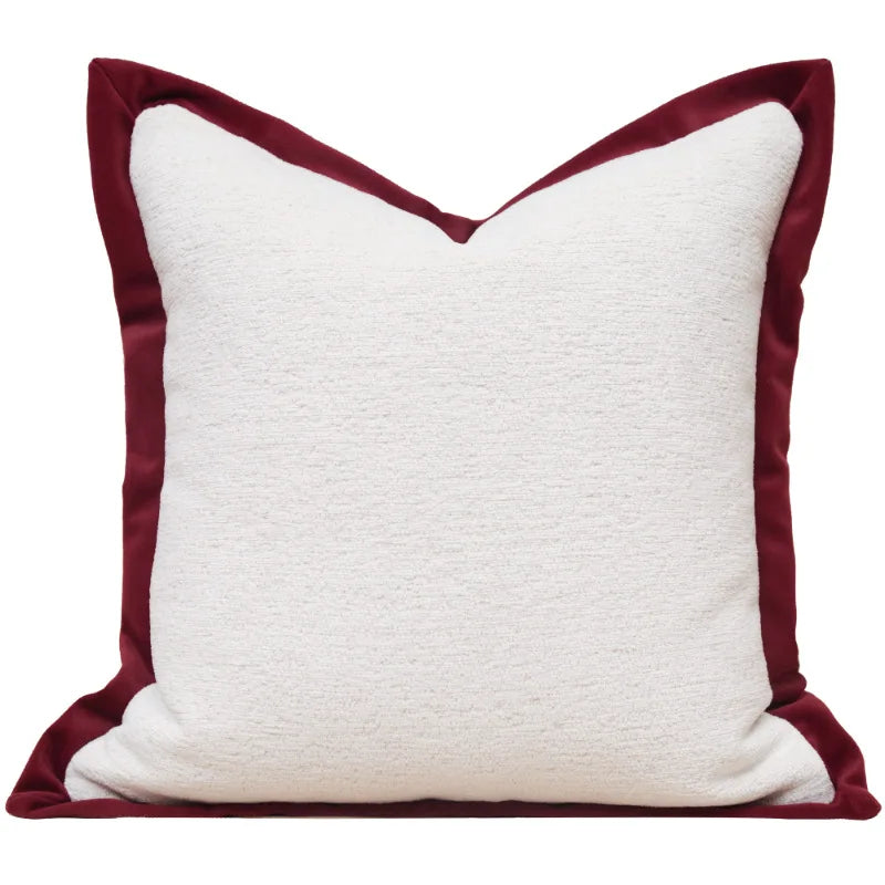 Housse de Coussin Rouge Royal Grand Format Forêt Fantastique