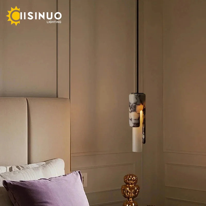 Suspension Cylindrique Marbre Espagnol Chevet Cuisine