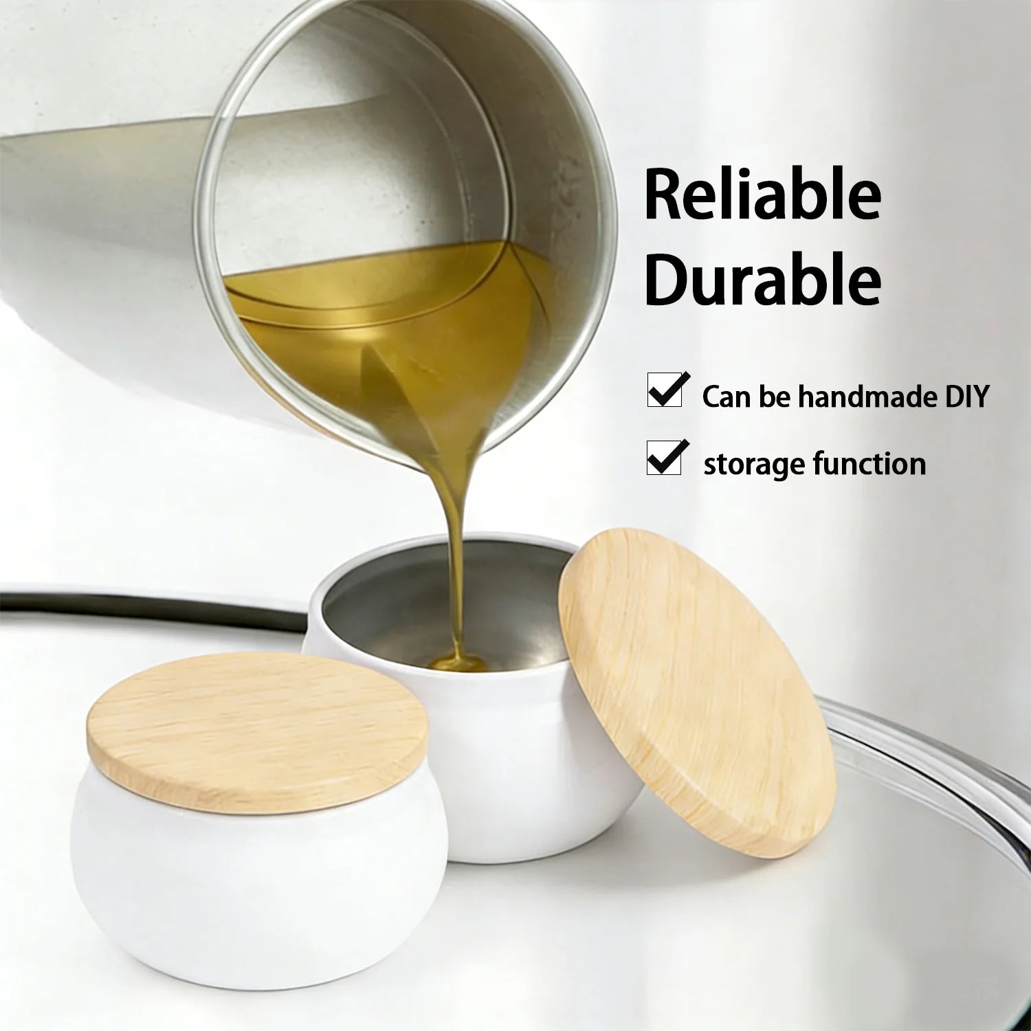 Lot de 6 Bocaux Vides pour Bougies DIY