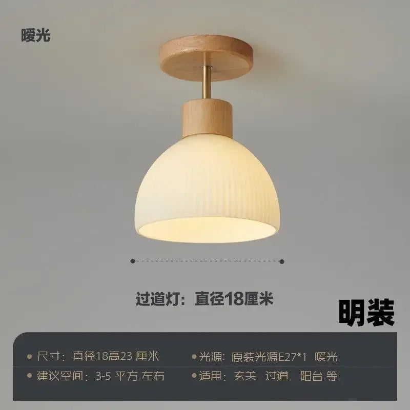 Lustre Bois Naturel Style Japonais Nordique Créatif