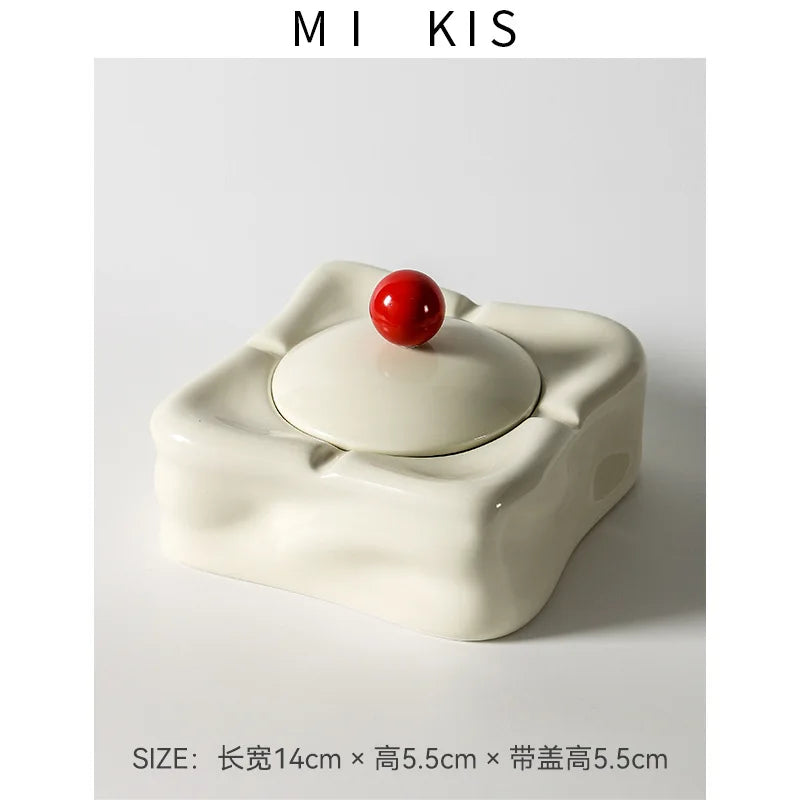 Ceramic Ashtray – Anti-Ash Design, Living Room Decor
