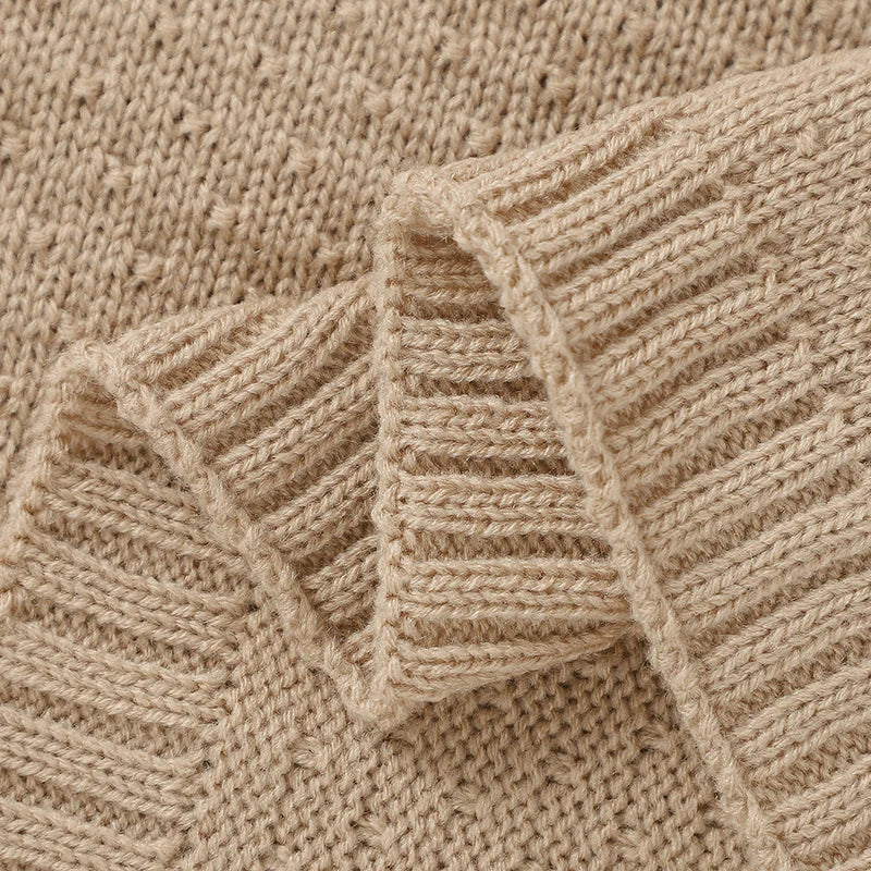 Couverture Bébé en Tricot Uni - Poussette et Berceau