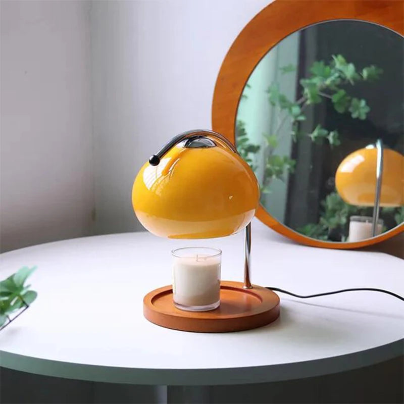 Lampe de Bureau Bougeoir en Verre Style Rétro