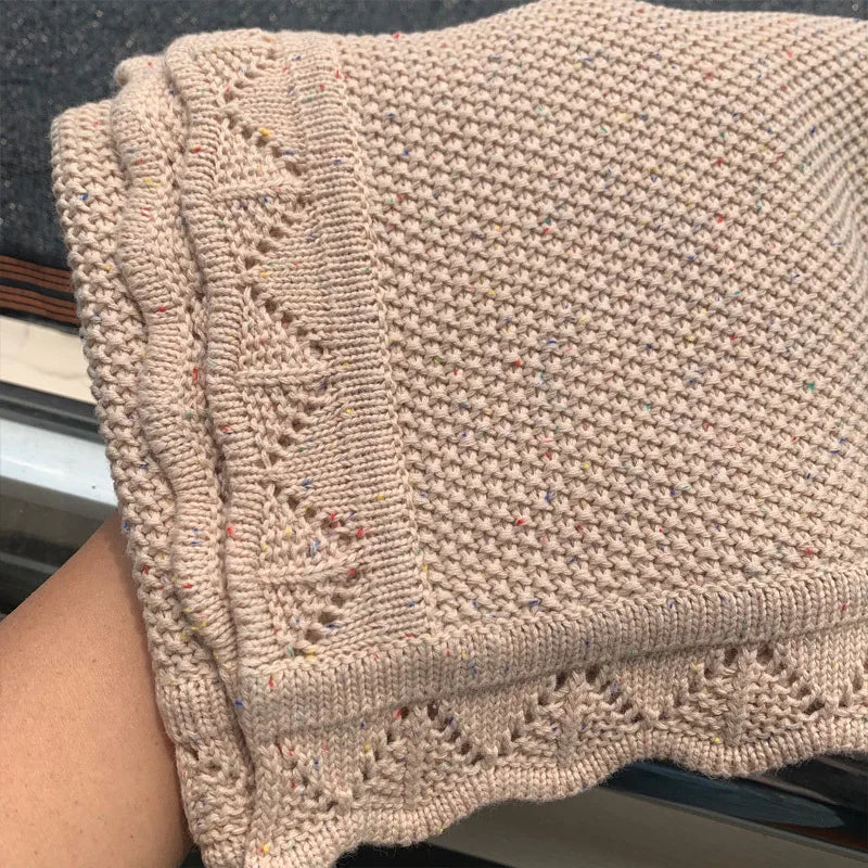 Couverture Bébé Tricotée Style Nordique