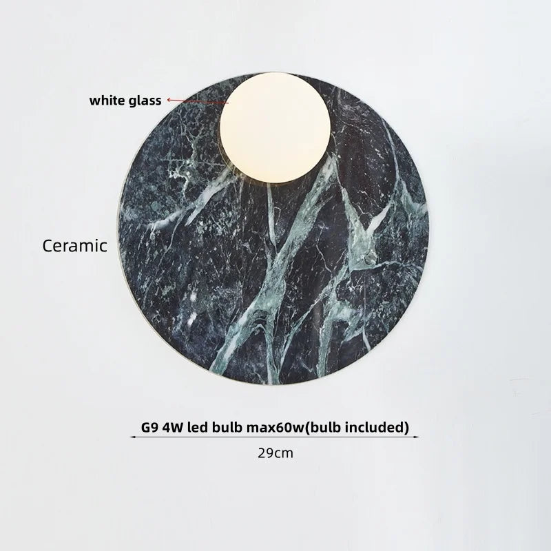 Applique Murale Céramique Blanche LED Style Wabi-Sabi