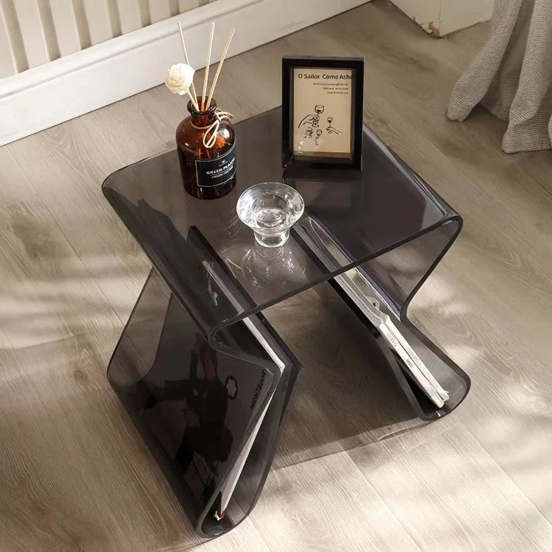 Table Basse en Acrylique Transparent - Design Épuré