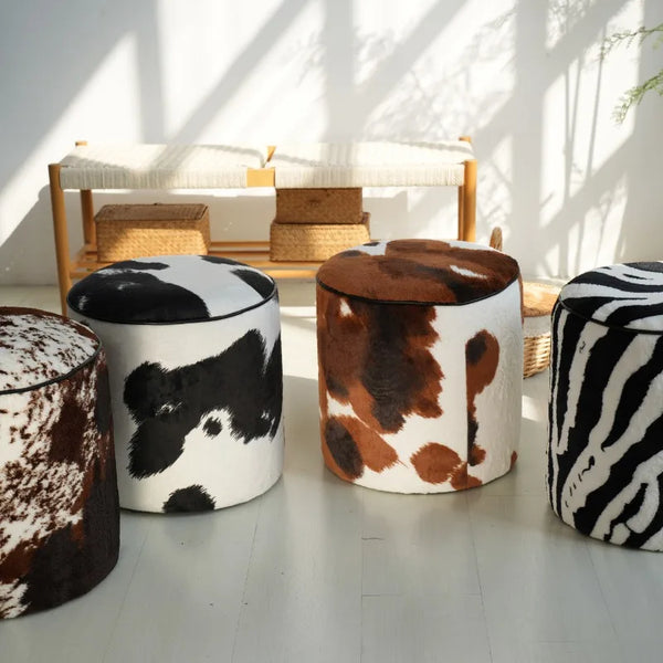 Pouf Repose-Pieds en Bois - Design Moderne Minimaliste