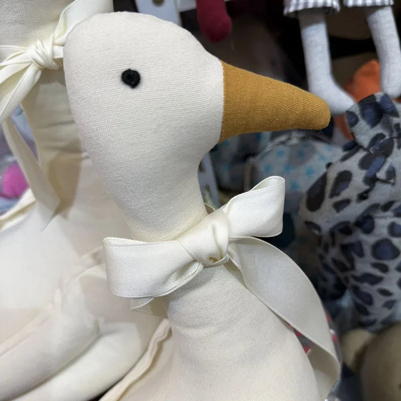 Canard Décoratif en Peluche - Style Nordique en Lin