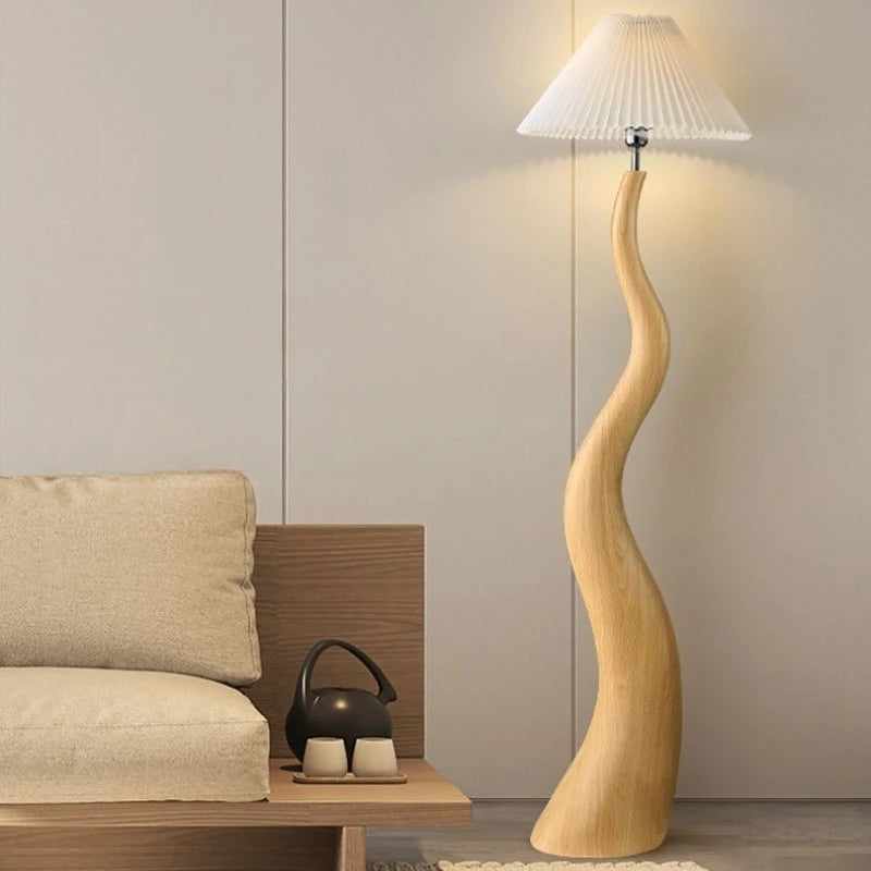 Lampe sur Pied Plissée Minimaliste - Éclairage Vertical
