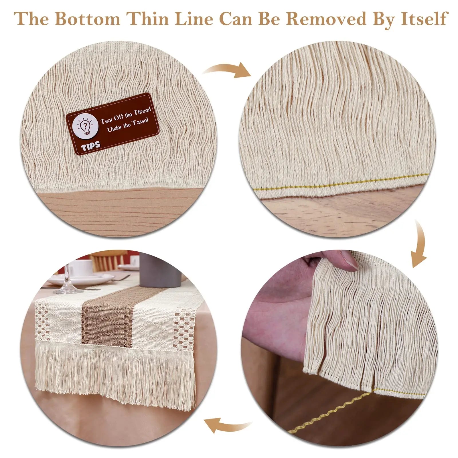 Chemin de Table en Toile de Jute Style Campagne