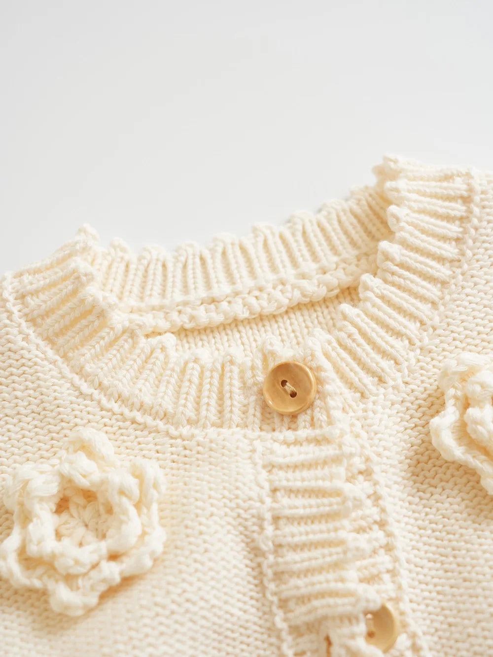 Cardigan Fille Brodé Motif Champignon
