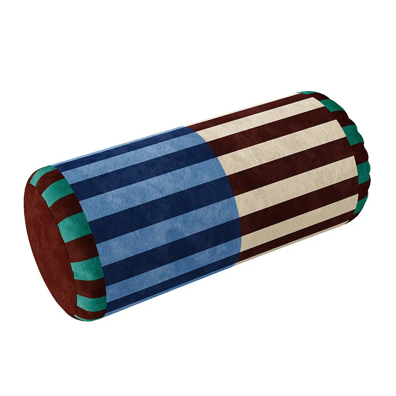 Coussin Cervical Cylindrique en Velours - Support Nuque