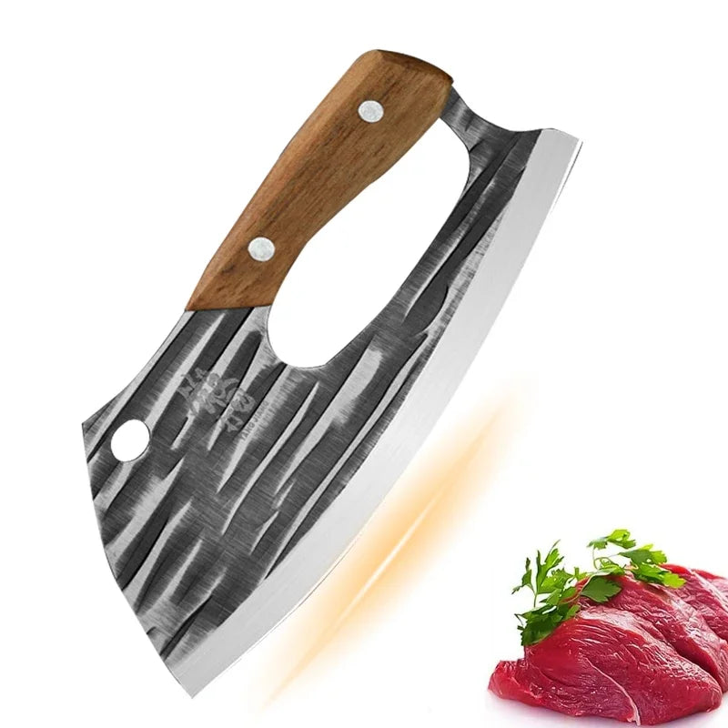 Couteau de Chef Forgé Main Économie d'Effort Inox