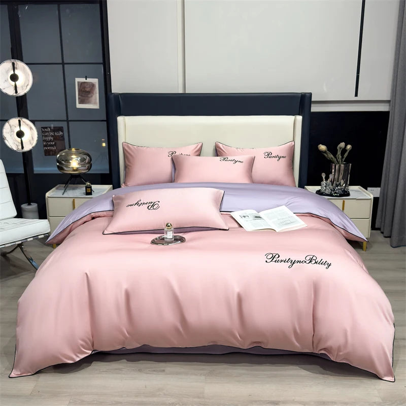 Set Housse de Couette Coton Égyptien avec Taies
