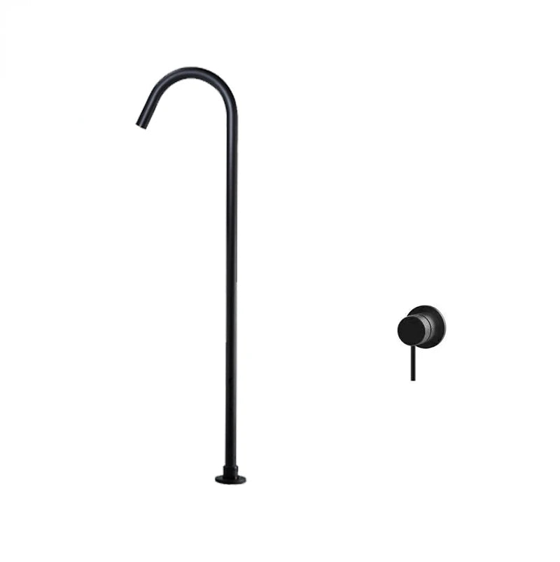 Robinet de Baignoire sur Pied Noir Cascade Pivotant