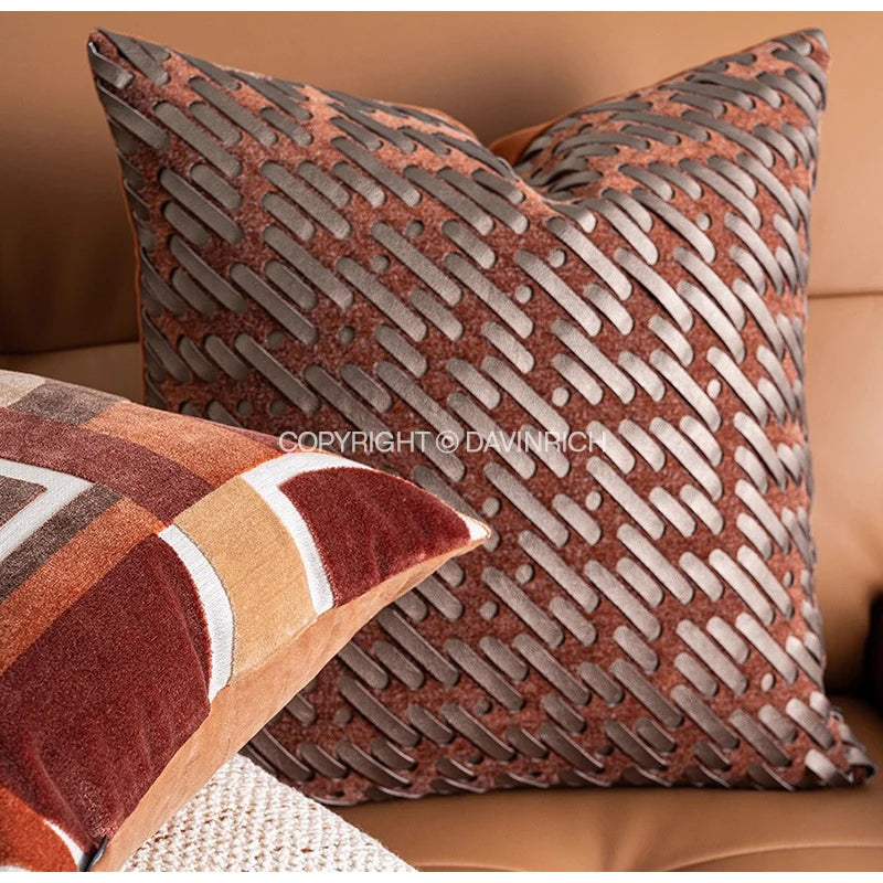 Housse de Coussin Géométrique Art Contemporain Abstrait
