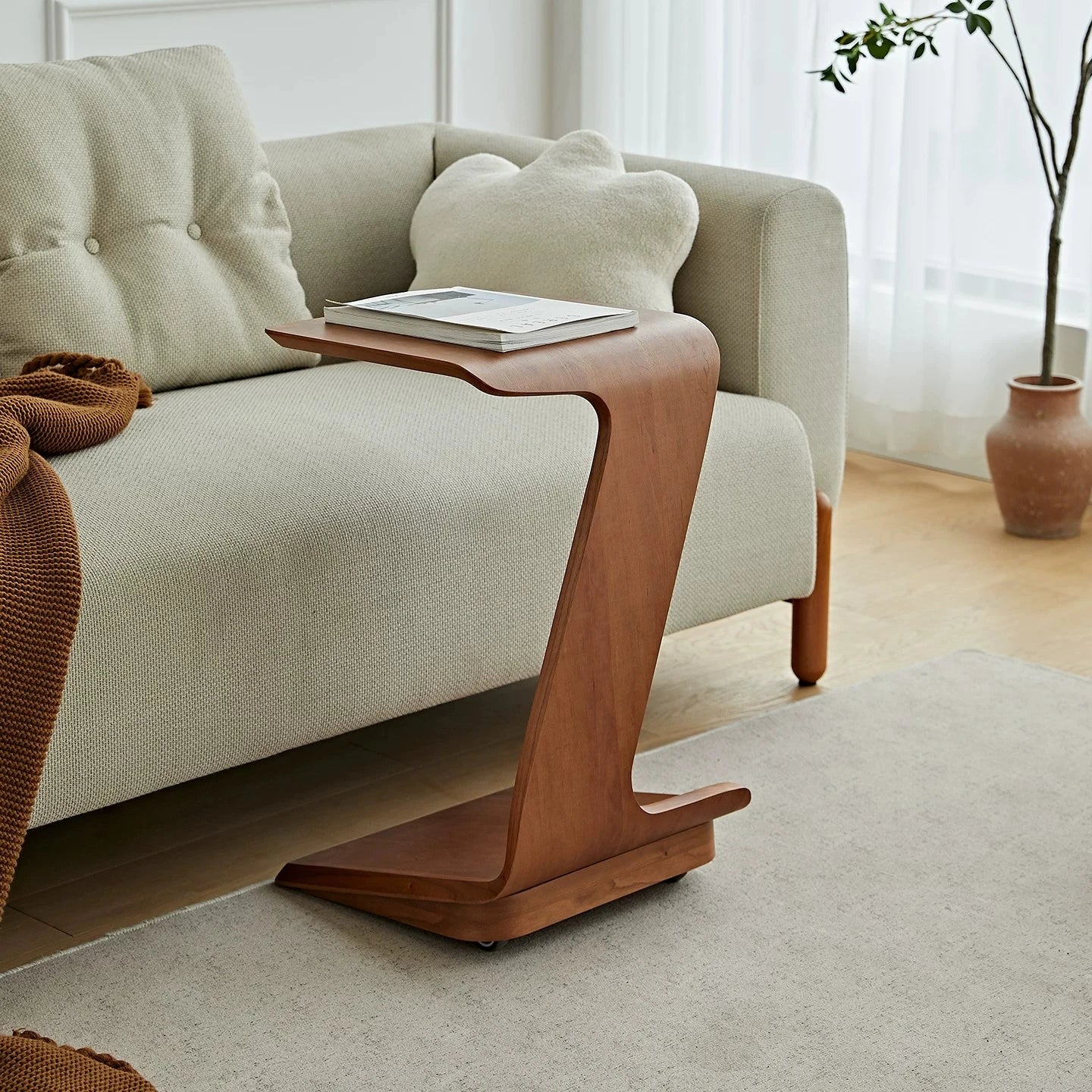 Table Basse Carrée en Bois Massif - Design Minimaliste