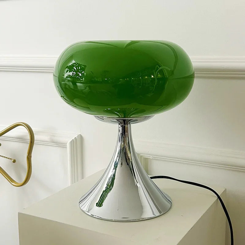 Lampadaire Bauhaus Pomme en Verre - Style Rétro