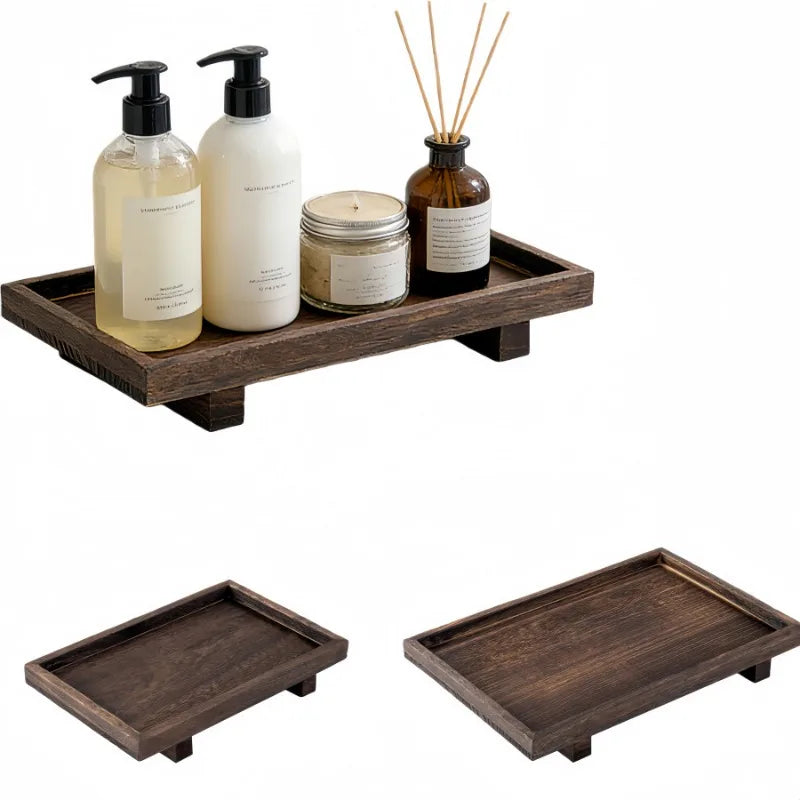Plateau de Service en Bois Style Japonais - Cérémonie du Thé