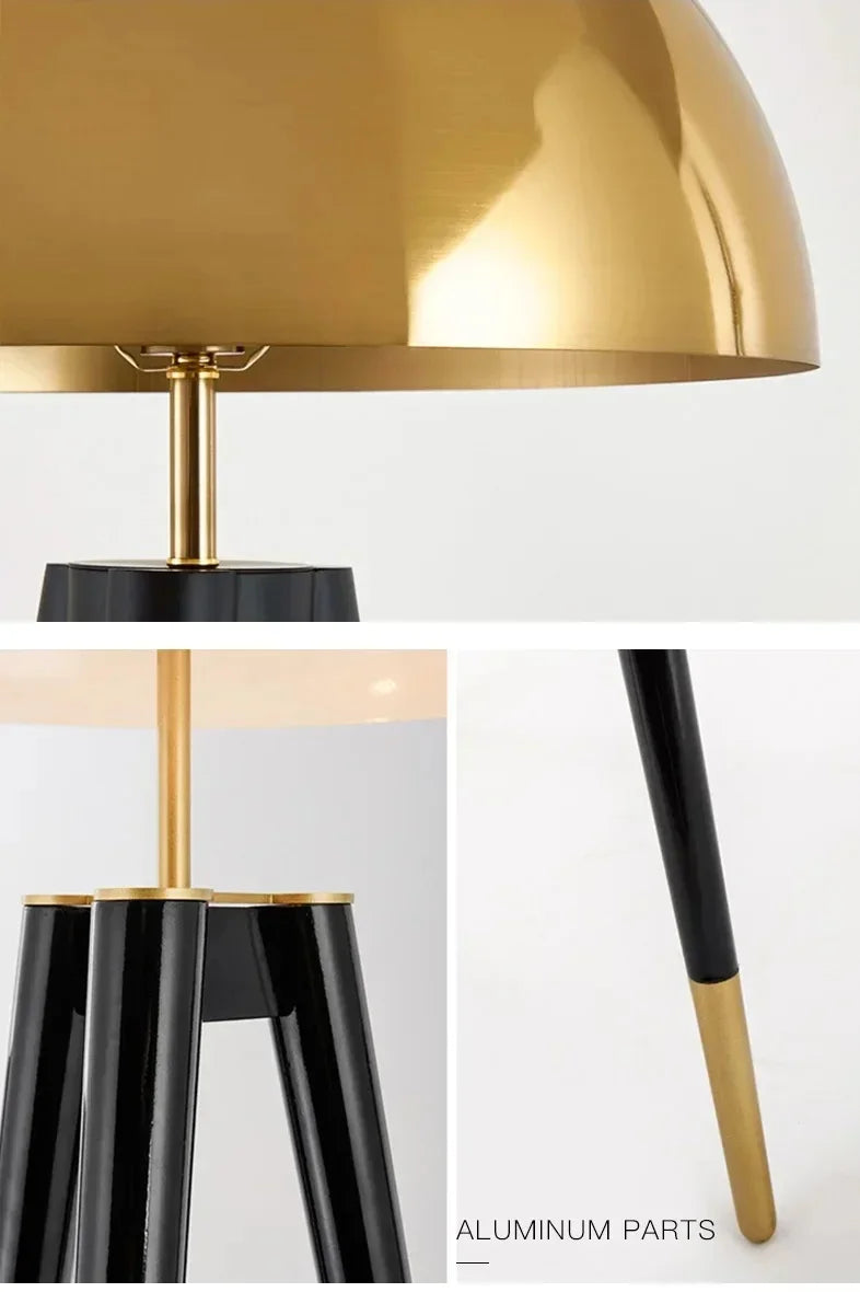Lampadaire Trépied Vintage - Design Champignon Rétro