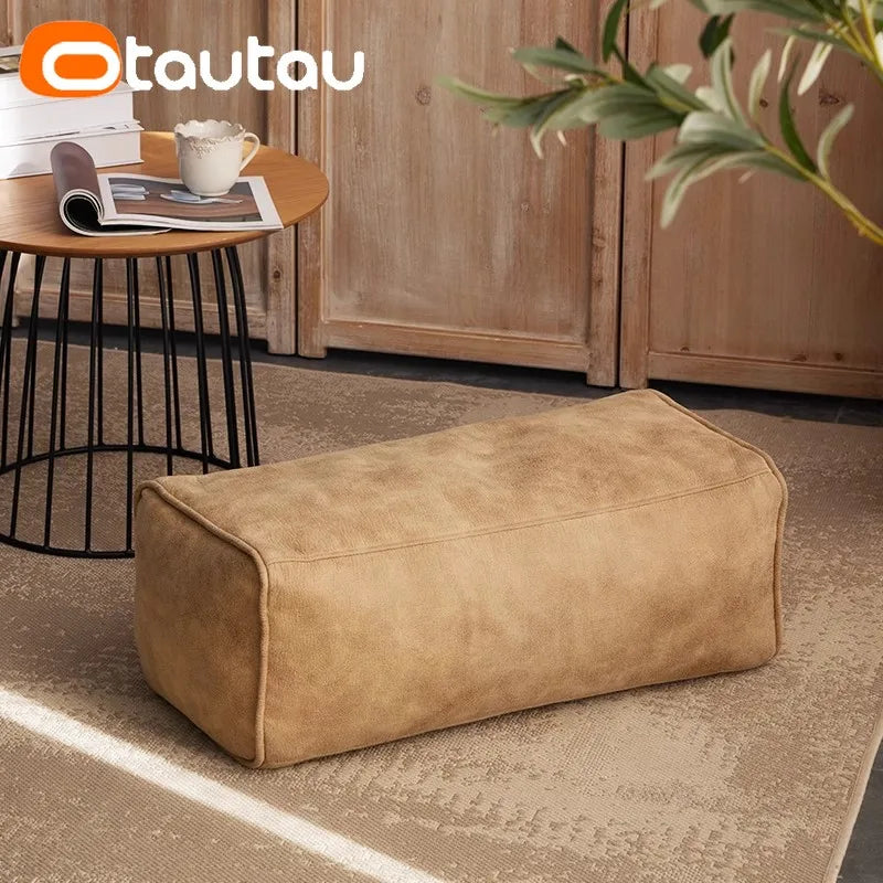 Housse de Pouf Ottoman Simili Cuir - Sans Garnissage