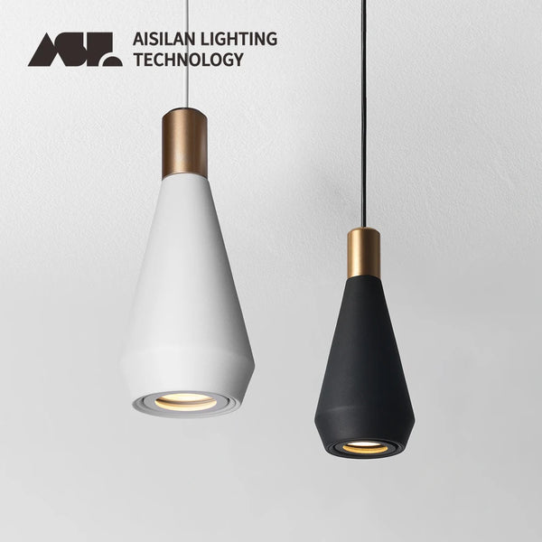 Suspension LED GU10 Noire Design Îlot de Cuisine